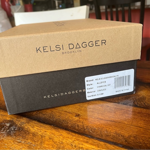 Kelsi Dagger Charcoal Gray Alley Suede Perforated Booties - Picture 6 of 10